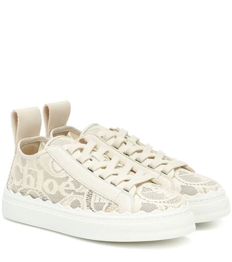 high-top chloe shoes|chloe lace sneakers.